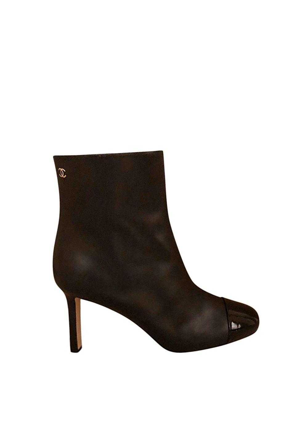 Product Details Chanel Black Leather Ankle Boots - image 1