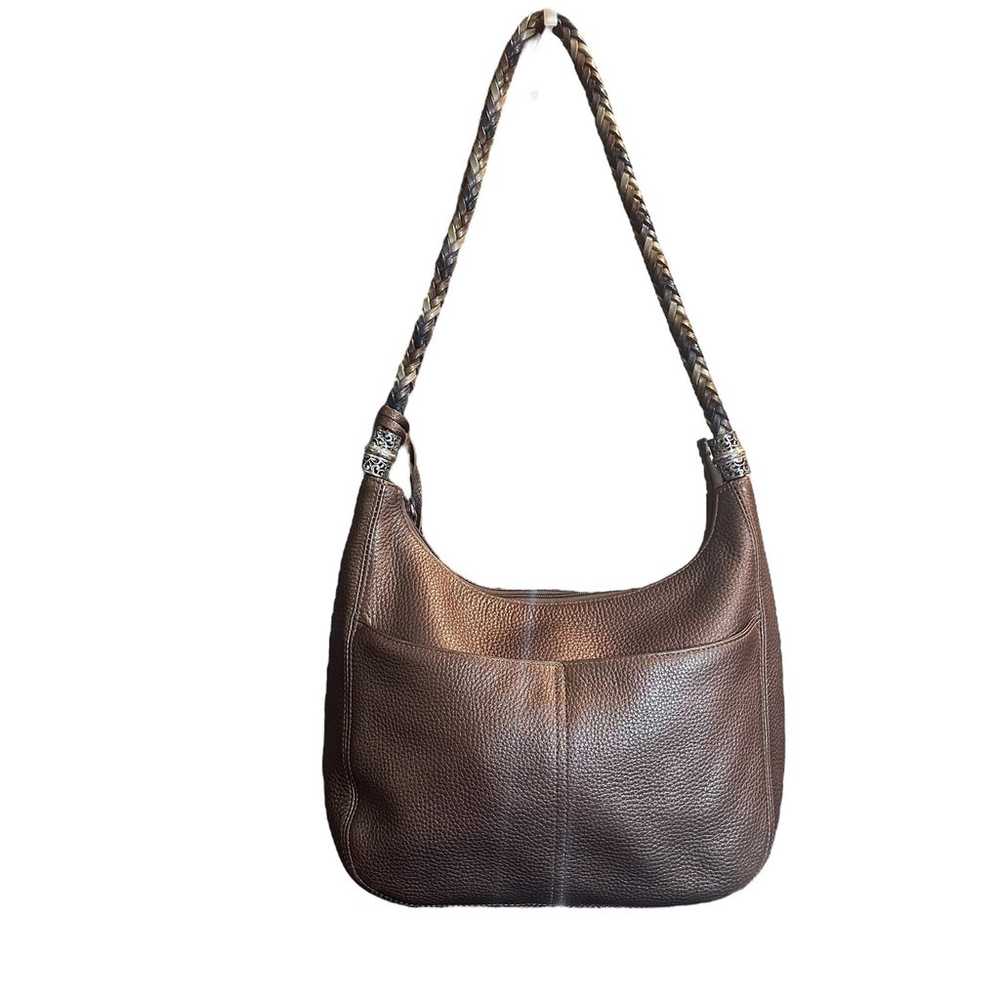 Brighton Barbados Ziptop Hobo brown/bronze metall… - image 4