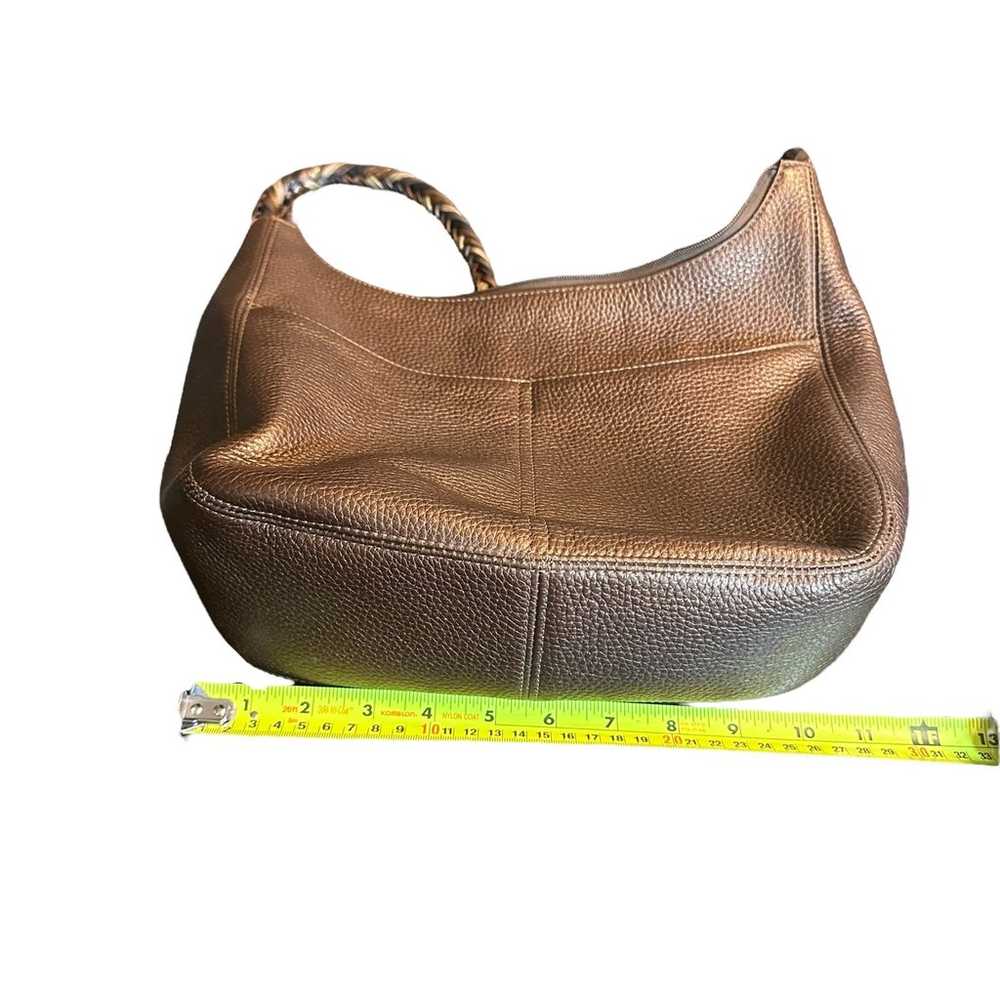 Brighton Barbados Ziptop Hobo brown/bronze metall… - image 9