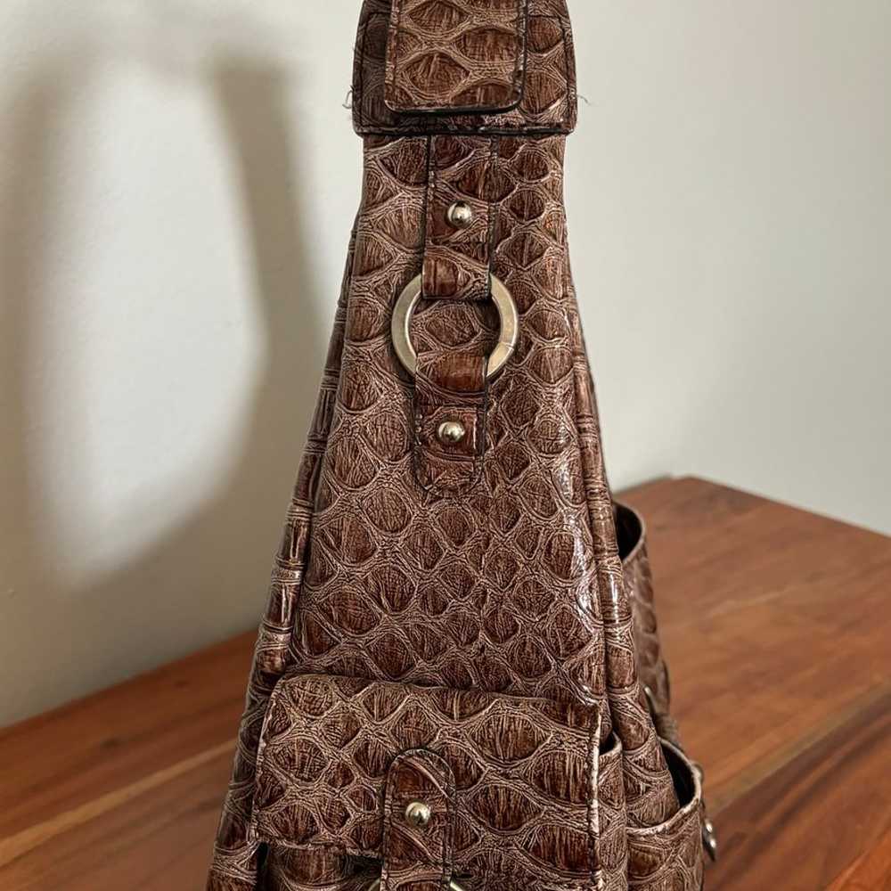 Vintage Guess Bag 2000s Crocodile Skin Boho Y2K L… - image 4