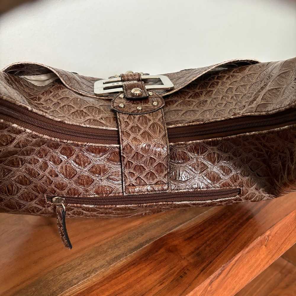 Vintage Guess Bag 2000s Crocodile Skin Boho Y2K L… - image 7