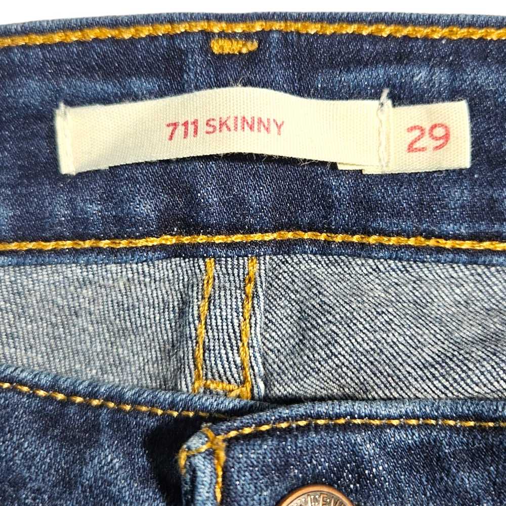 Levi's EUC Levi's 711 Skinny Denim Jeans Sz. 29x3… - image 6