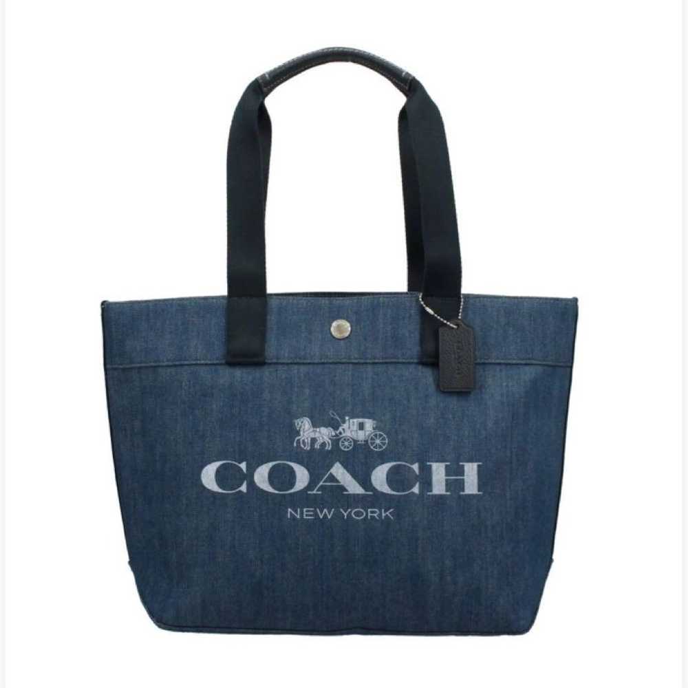 Coach denim tote bag. - image 1