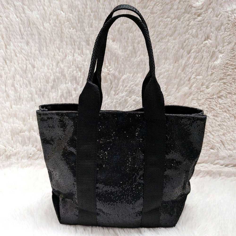 Rare Harrods Lame Bag Handbag Black Party Christm… - image 3