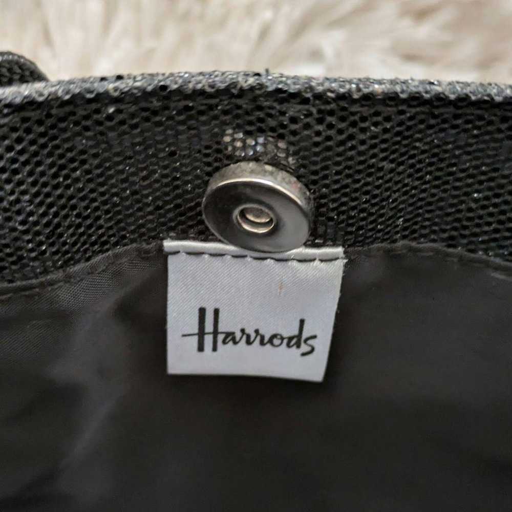 Rare Harrods Lame Bag Handbag Black Party Christm… - image 7