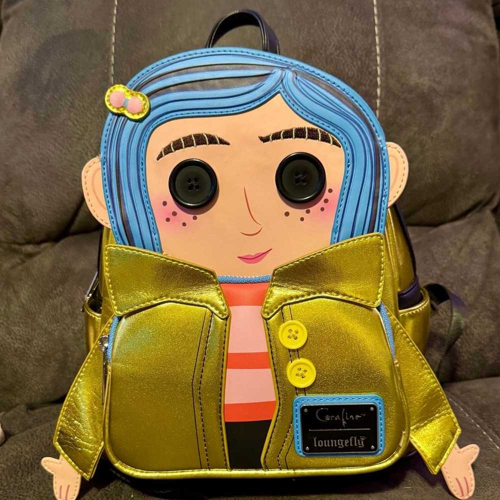 LOUNGEFLY CORALINE BACKPACK & WALLET - image 2