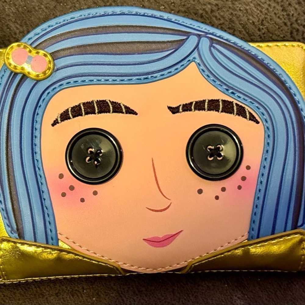 LOUNGEFLY CORALINE BACKPACK & WALLET - image 3