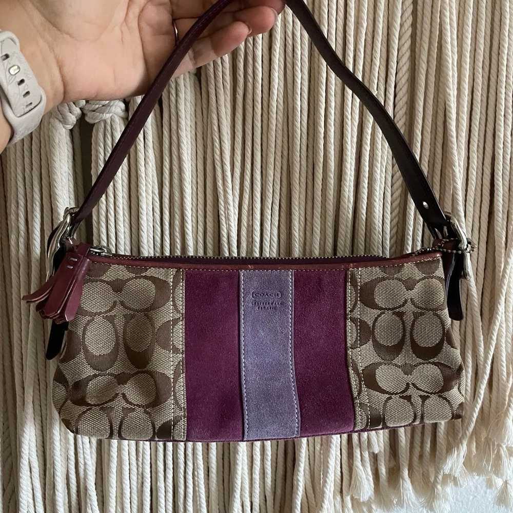 Coach purple handbag y2k - image 1