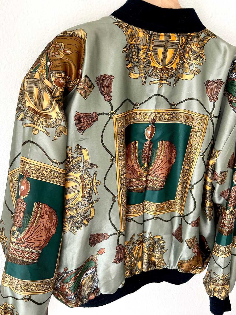 Vintage Baroque Print Bomber Jacket (L) | Used,… - image 4