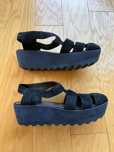 CAMPER Chunky Black Suede Platform Sandals (39) |…