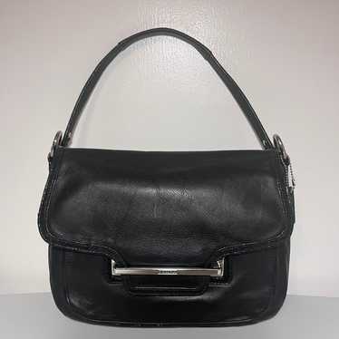 Coach Women's outlet Black Taylor Flap Convertible F25206 Leather Crossbody Bag