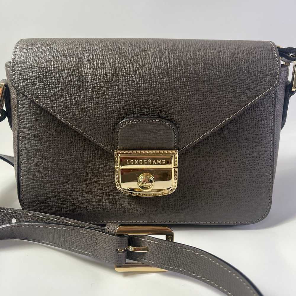 Longchamp dark gray leather crossbody bag - image 2