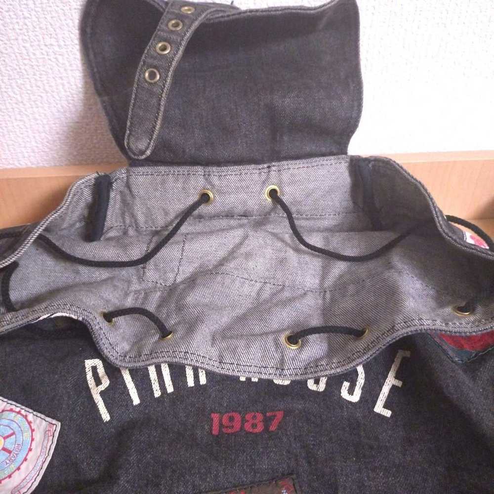 ☆Super Rare☆ Pink House Black Denim Patchwork Bac… - image 10