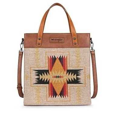 Wrangler Aztec Crossbody Shoulder Tote Bag Canvas 