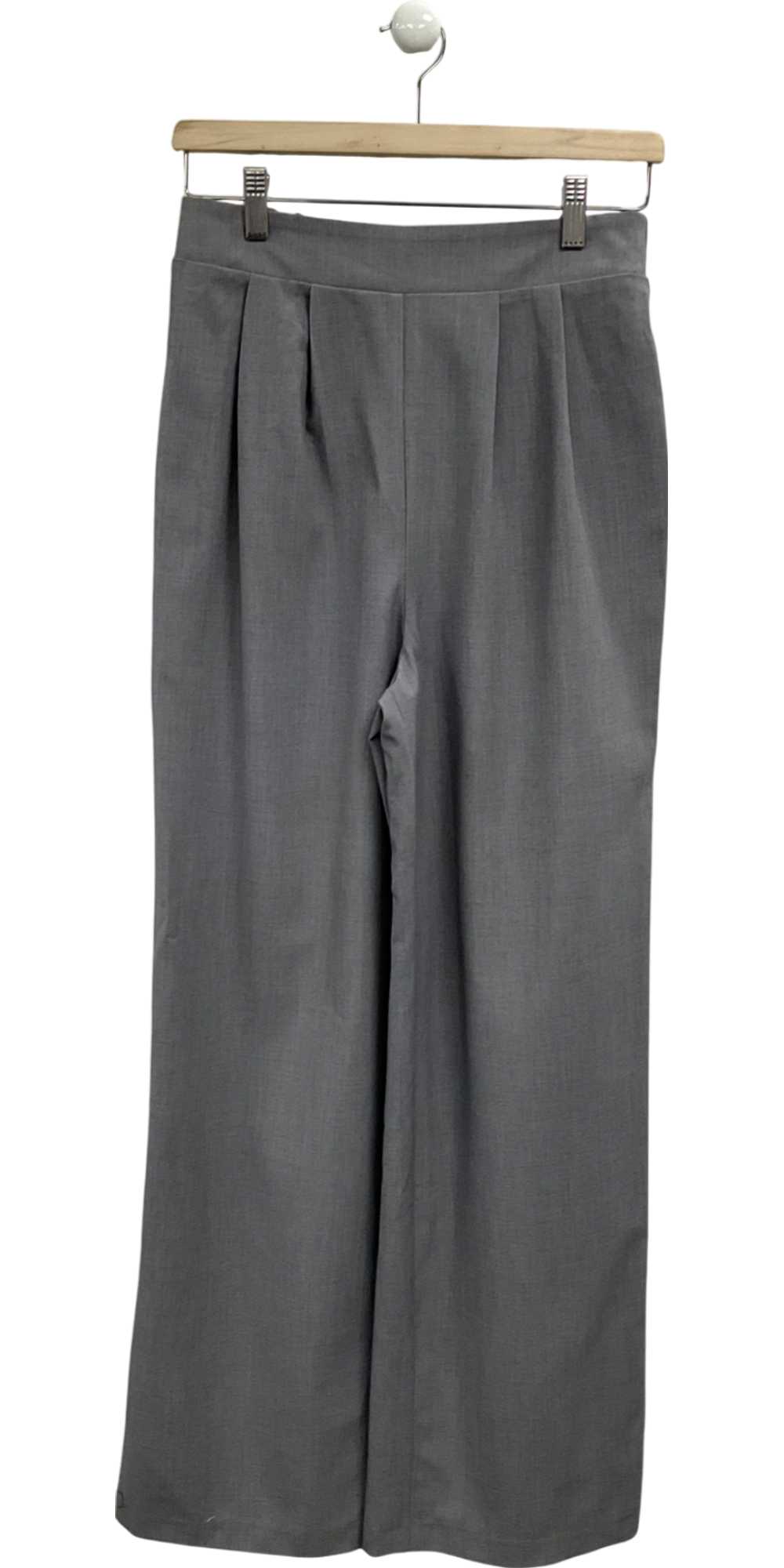 New Look Grey Tall Marl Wide Leg Trousers UK 8 - image 1