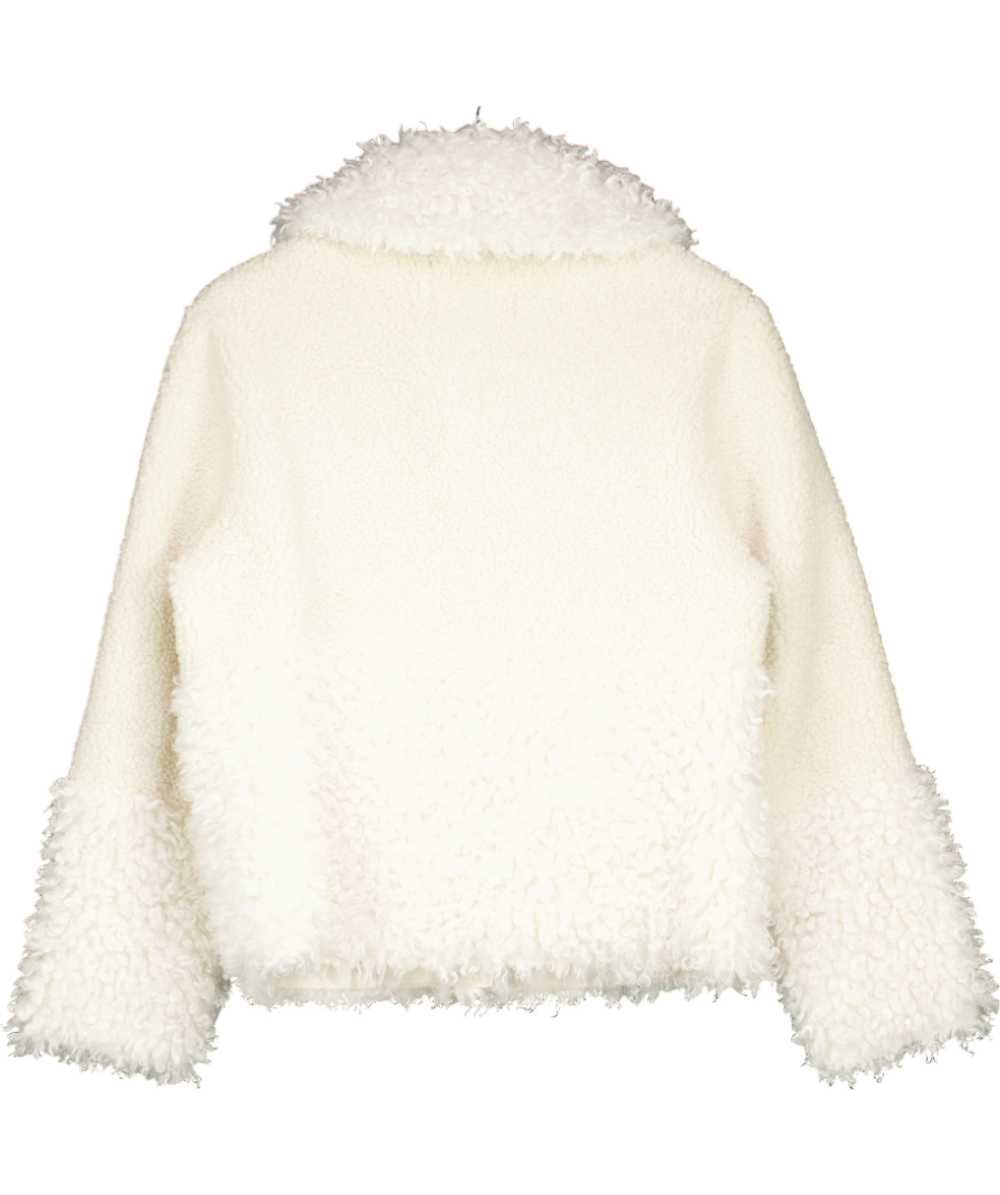 Maje Cream Short Faux Shearling Fur Coat UK 8 - image 2