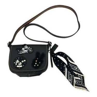 COACH X DISNEY PATRICIA SADDLE MICKEY MOUSE BLACK 