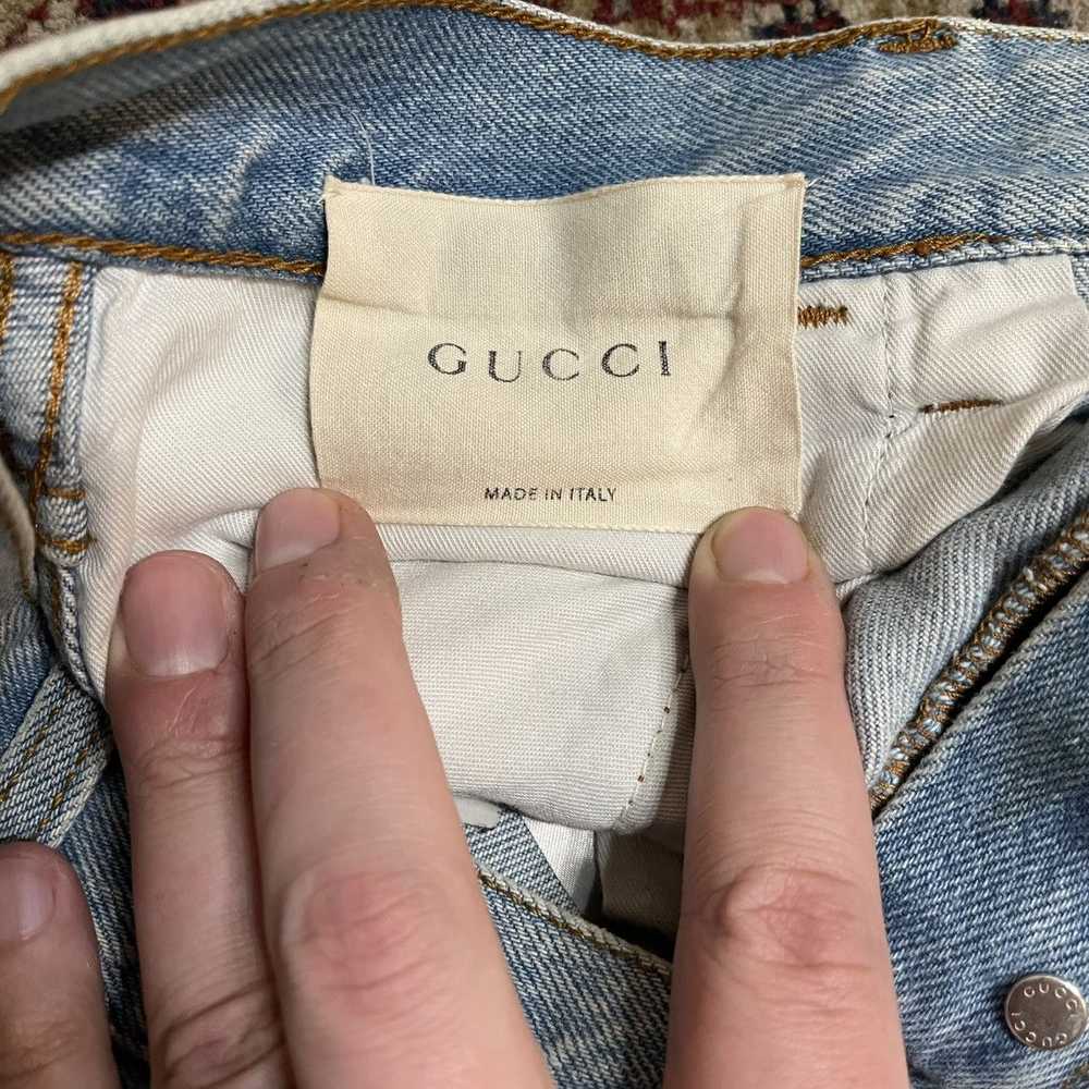 Gucci Gucci Bee Embroidered Denim Jeans size 32 I… - image 5