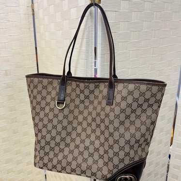 Gucci Tote Bag New Brit GG Canvas GUCCI GG Pattern