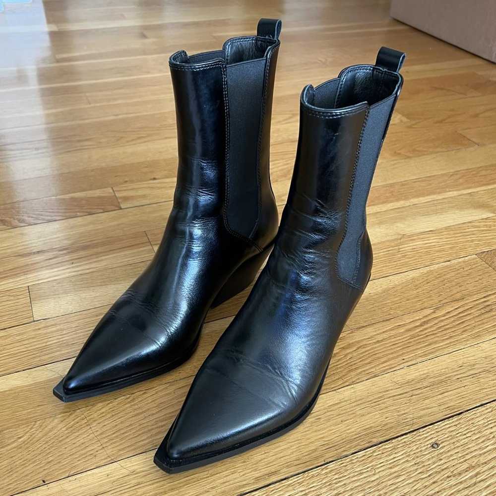 Massimo Dutti Leather cowboy boots - image 4