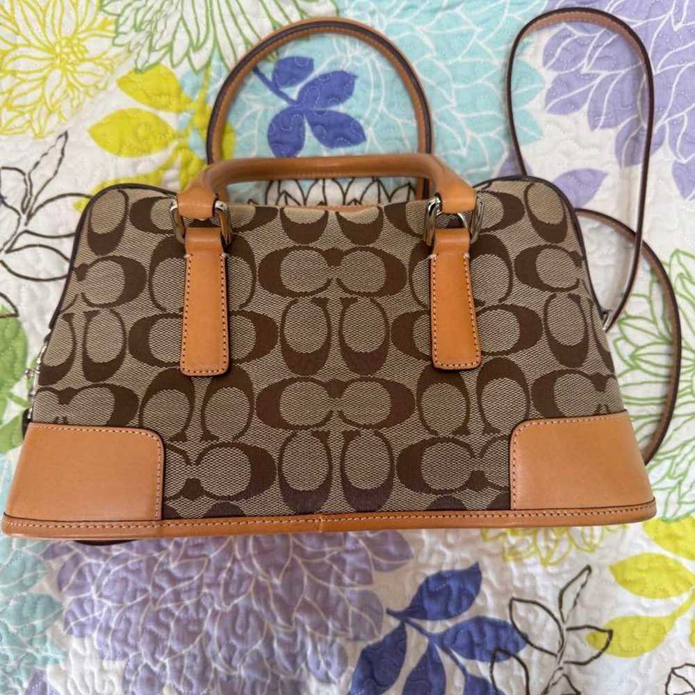 Coach handbag in camel color. - image 2