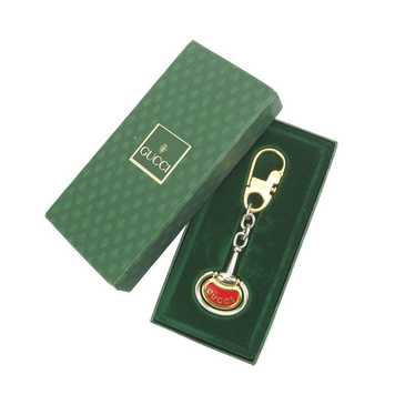 Gucci Keychain Key Ring Logo Silver Gold Red -   … - image 1