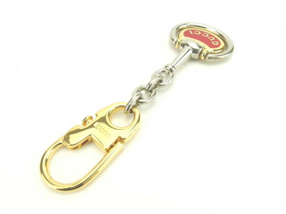 Gucci Keychain Key Ring Logo Silver Gold Red -   … - image 5