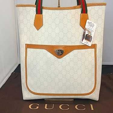 GUCCI PLUS VINTAGE 70’S GG SUPREME CANVAS WEB SHER