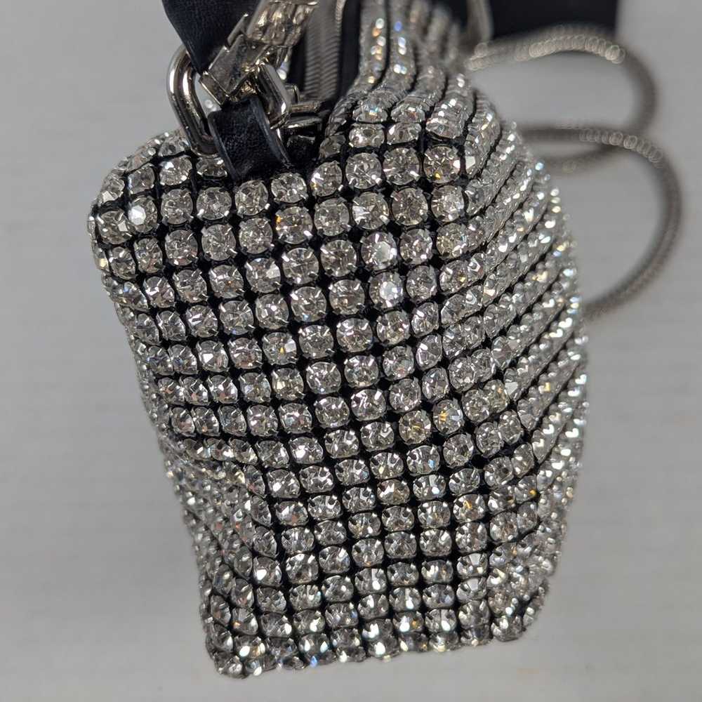 Alexander Wang heiress pouch bag Rhinestone mesh … - image 4