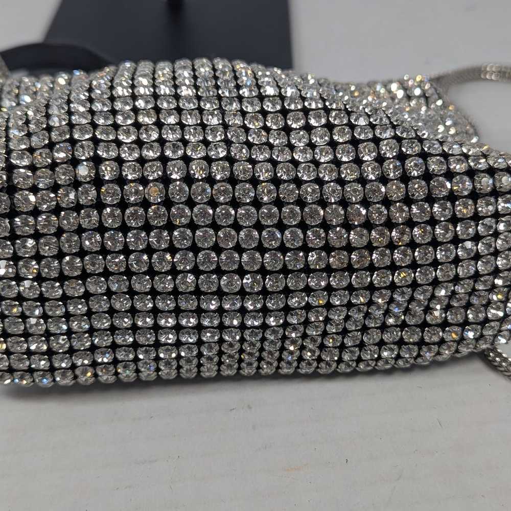 Alexander Wang heiress pouch bag Rhinestone mesh … - image 6