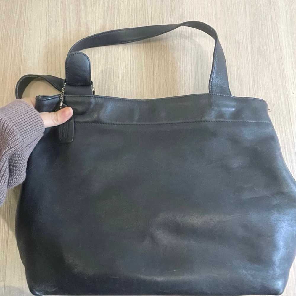 Vintage coach leather tote bag - image 2