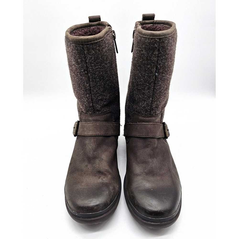 UGG Australia Robbie Leather And Wool Boots Side … - image 8