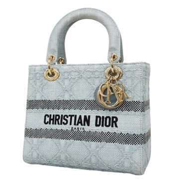 Dior Christian Dior Handbag Lady D Light Raffia B… - image 1