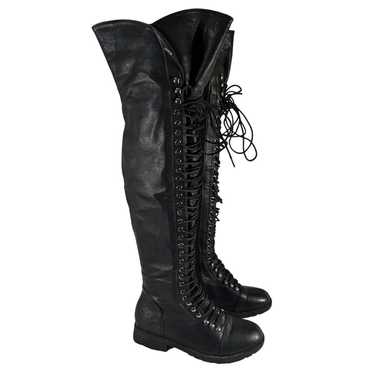 NWOT! CHARLOTTE RUSSE! BLACK MILITARY, LACED+ ZIP… - image 1