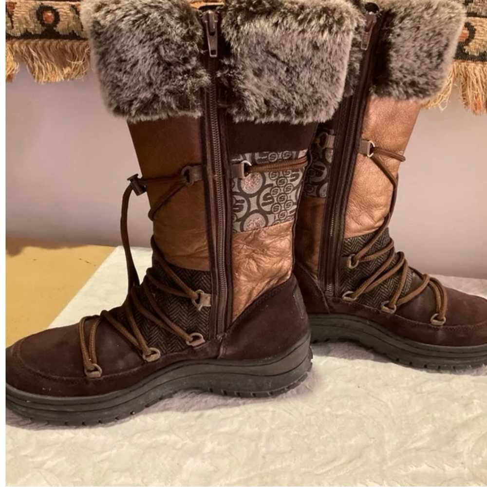 Like New Skechers Leather/Textile Winter Boots Si… - image 1