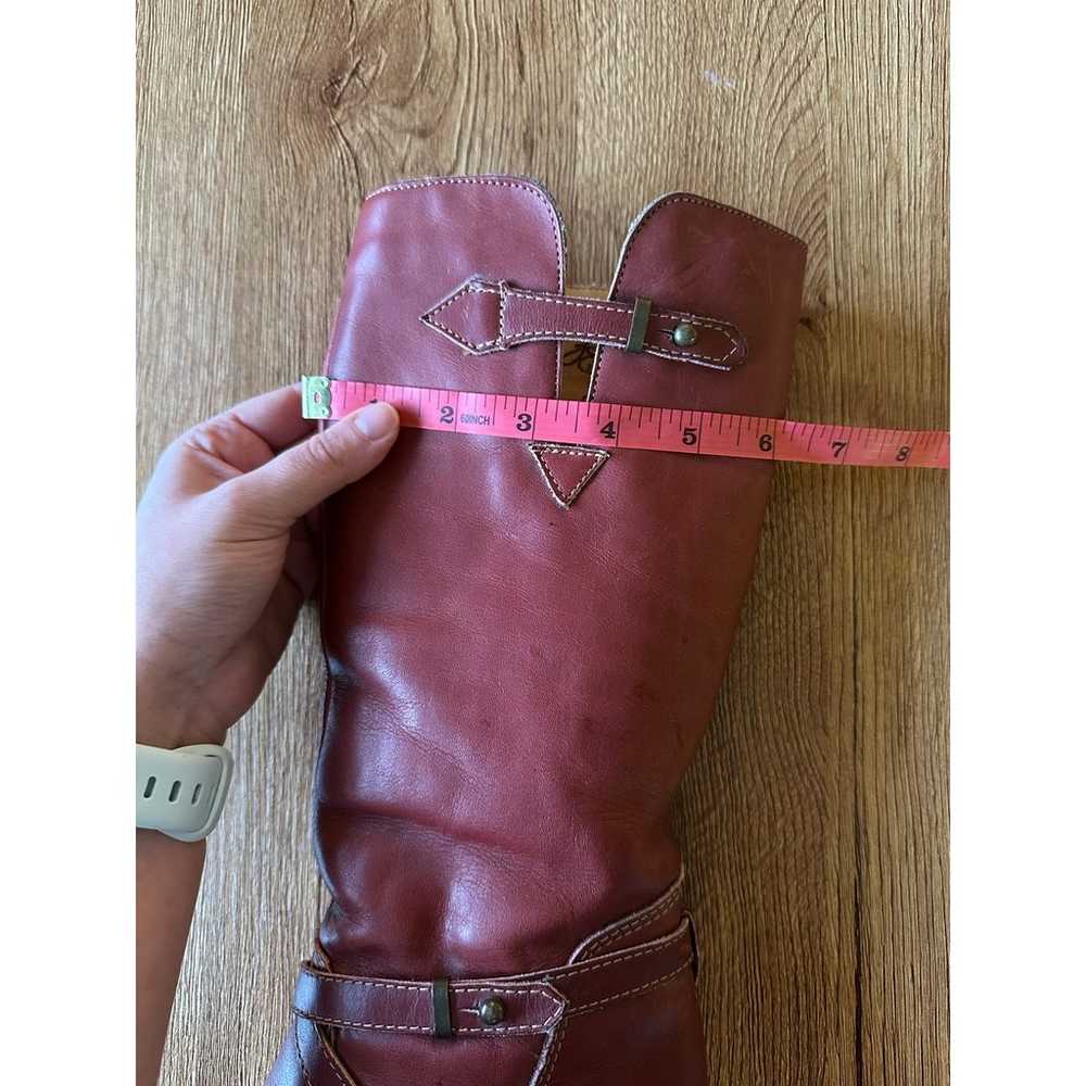 Zodiac Vintage Red Knee High Boots Size 6.5 - image 7