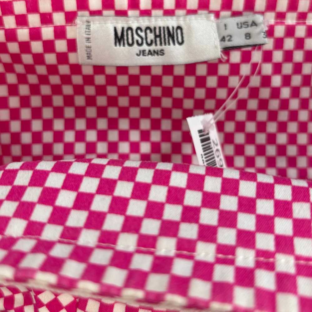 Checked Moschino Jeans Mini Strapless Dress - Med… - image 4