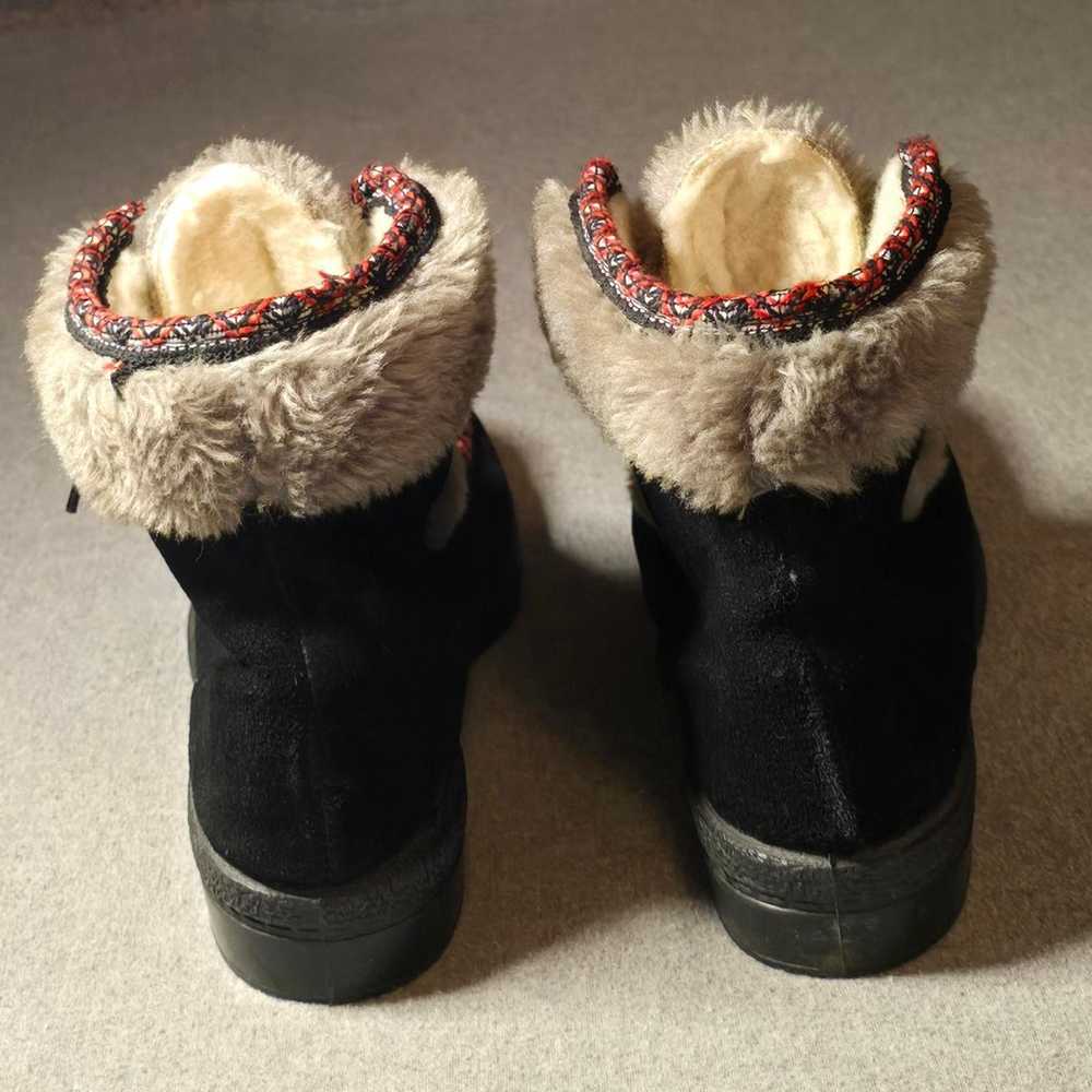 Vintage 1970's Yodelers Suede/Faux Fur/Fleece Lac… - image 8