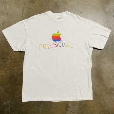 Vintage 80s 90s Fruit of the Loom Apple Computer 2024 Rainbow logo white t-shirt