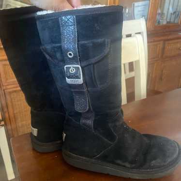 UGG 5195 Black Tall Buckle Cargo Pocket Sheepskin… - image 1