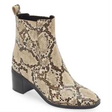 Nordstrom Hazena Chelsea Boot Ivory Snake - image 1