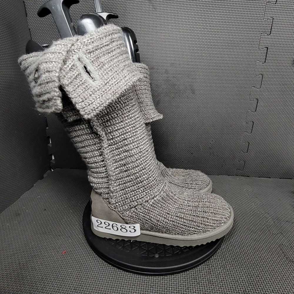 Ugg Classic Cardy Sweater Boots Womens Sz 7 Gray … - image 1