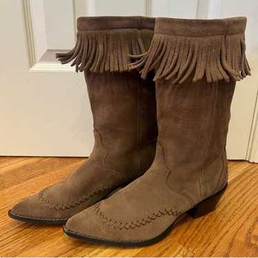 Durango Fringe Suede Cowgirl Boots Crush by Durang