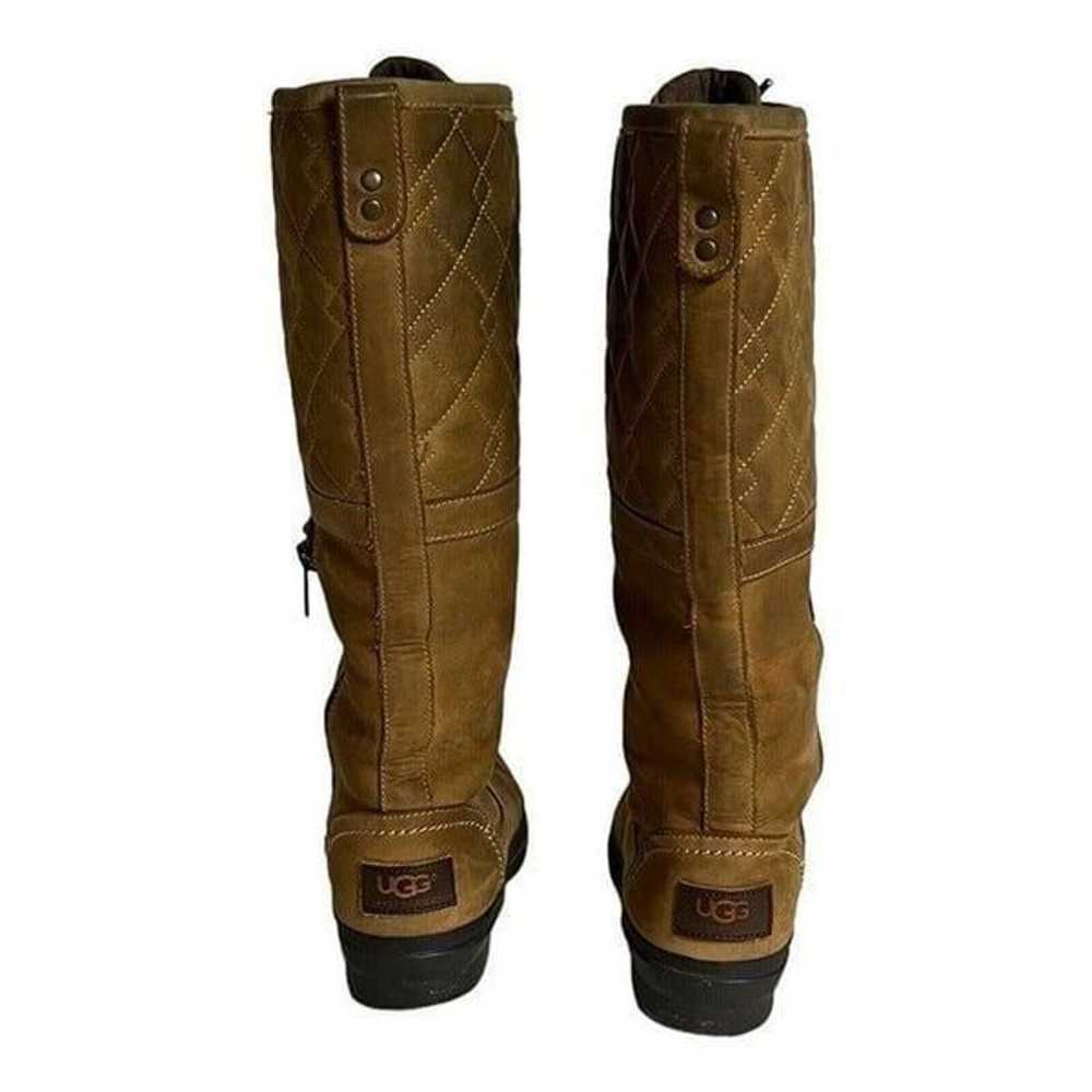 UGG Elsa Quilted Waterproof Chestnut Brown  Leath… - image 6