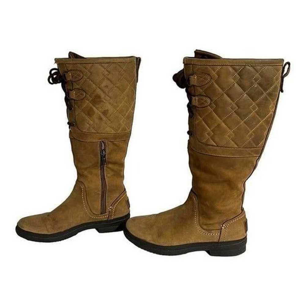 UGG Elsa Quilted Waterproof Chestnut Brown  Leath… - image 7