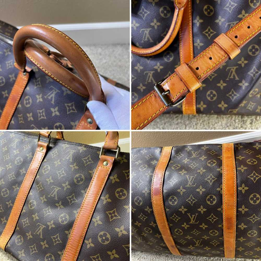 LOUIS VUITTON Monogram Keepall Bandouliere 60 Bos… - image 11