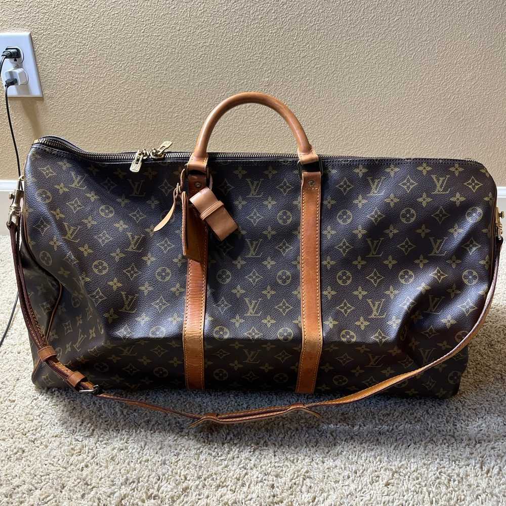 LOUIS VUITTON Monogram Keepall Bandouliere 60 Bos… - image 3