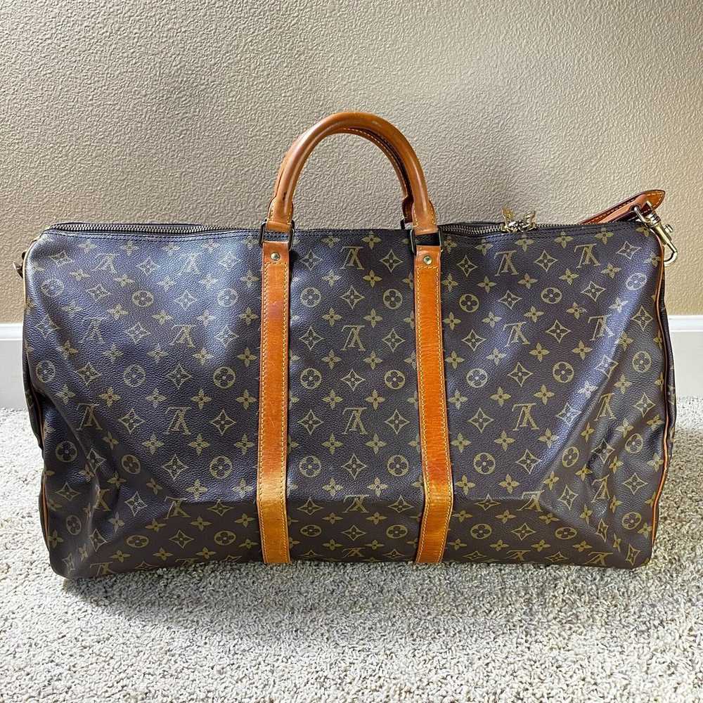 LOUIS VUITTON Monogram Keepall Bandouliere 60 Bos… - image 4