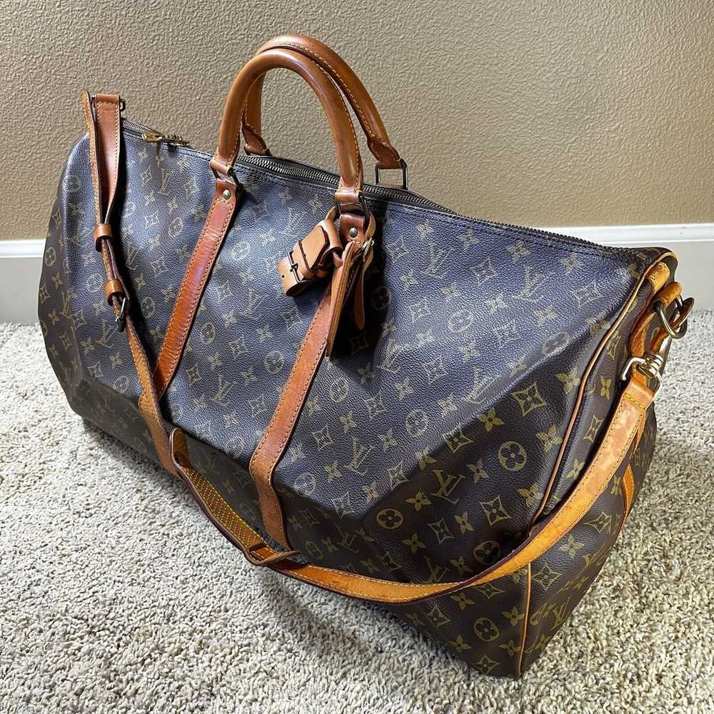 LOUIS VUITTON Monogram Keepall Bandouliere 60 Bos… - image 6