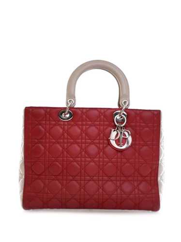 Christian Dior Pre-Owned 2013 Large Bicolor Lambsk